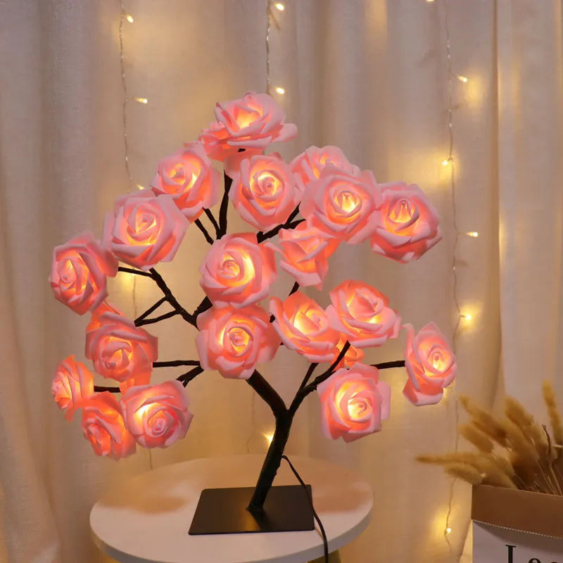 Mother's Glow Rose Lamp